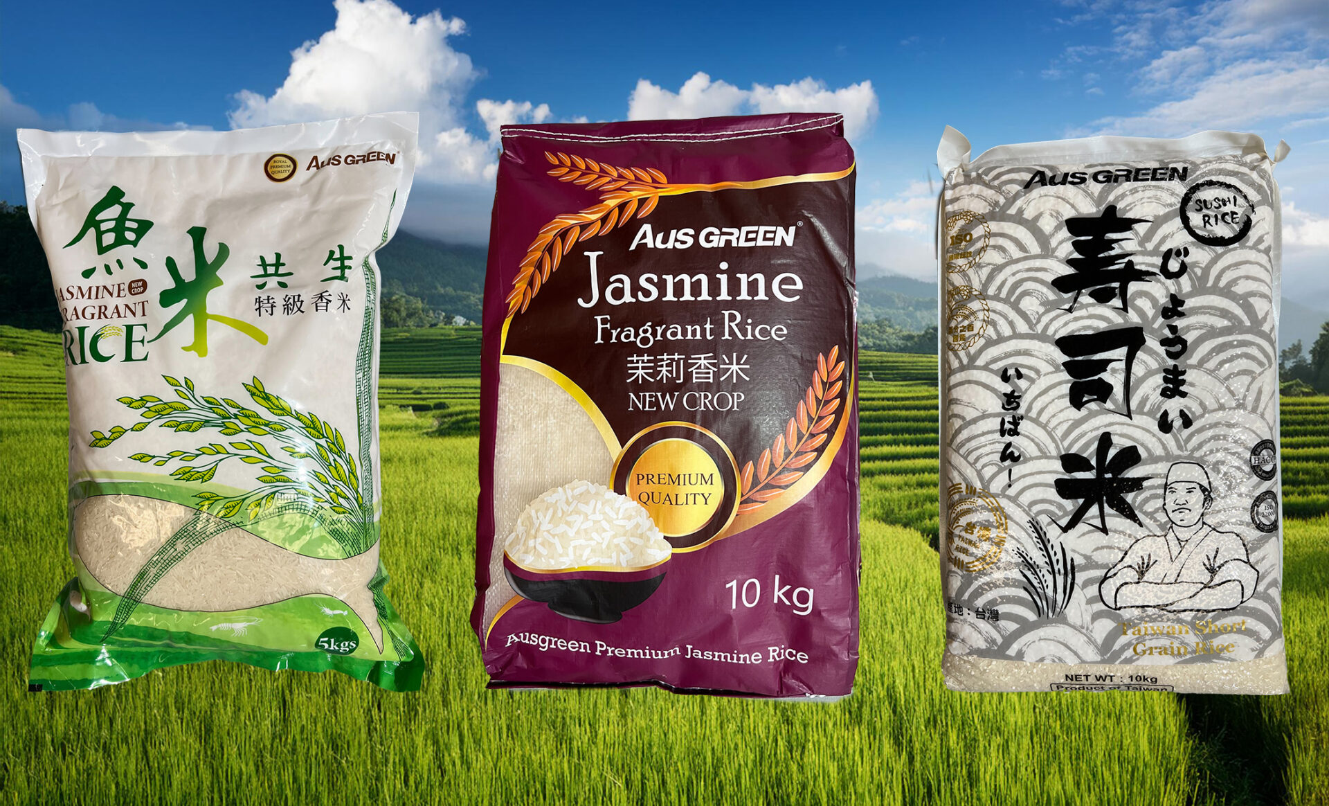 Aus Green rice banner